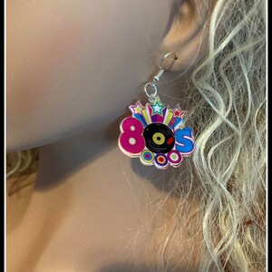 80's earrings 80's costume earrings 80s earrings 80s earrings 80s vibes 80s party 80s theme image 1