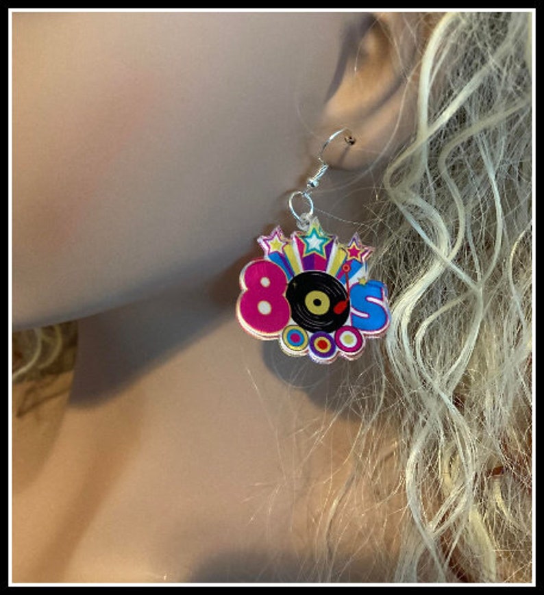 80's earrings 80's costume earrings 80s earrings 80s earrings 80s vibes 80s party 80s theme image 1