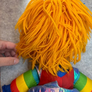 1983 Vintage Rainbow Brite 18 Doll Large size cuddle Hallmark Mattel Excellent shape Rare review photos big rainbow brite babydoll image 6