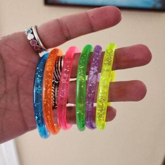 Fiesta de los 80 6 Pulseras de brillo de agua Nostalgia - Etsy España