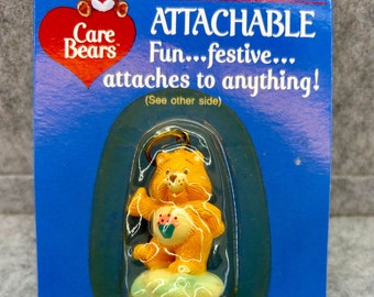 Birthday Bear Vintage Care Bear Attachables NOS in packagingKeychain Zipper pull accessories American Greetings