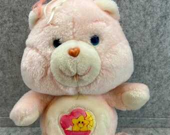 1983 Vintage Care Bear Baby Hugs and Tugs Excellent condition 13 inch pink care bear diaper baby 80s kid Kenner Care Bears