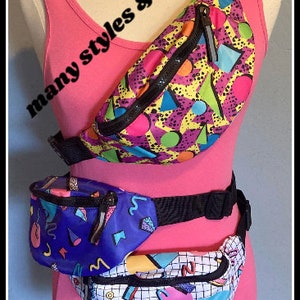 80's Fanny Pack 90s fanny pack 80s workout costume accessories 90s workout costume accessories Memphis design Memphis style