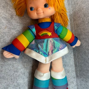 1983 Vintage Rainbow Brite 18 Doll Large size cuddle Hallmark Mattel Excellent shape Rare review photos big rainbow brite babydoll image 2