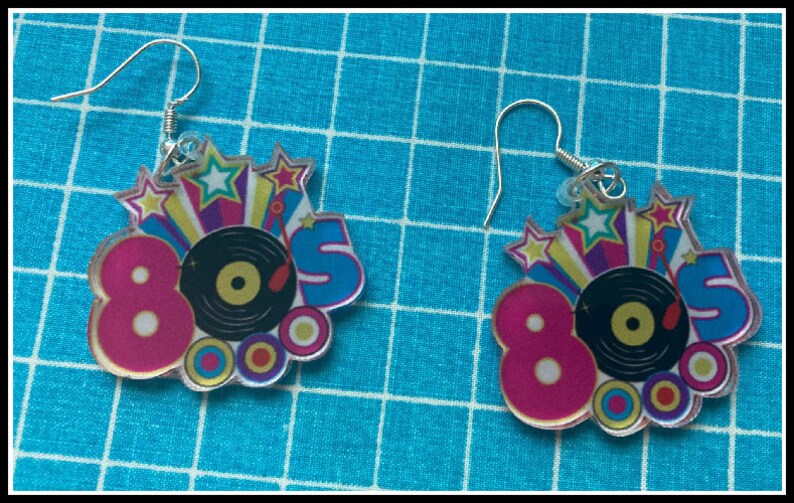 80's earrings 80's costume earrings 80s earrings 80s earrings 80s vibes 80s party 80s theme image 2