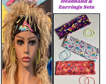 80s costume 80s headband 80s earrings let’s get physical 80s workout costume