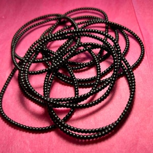 12 VINTAGE 80s black beaded jelly bracelets 80s NOS pack 80s jelly bracelets 80s kid 80s party 80s vibes 80s accessories o rings image 1