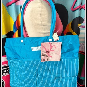 Vintage 80s Gitano Bag Gitano Lightweights tote bag Water proof beach bag vintage tote gym bag sports bag workout bag image 1