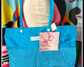 Vintage 80s Gitano Bag Gitano Lightweights tote bag Water proof beach bag vintage tote gym bag sports bag workout bag