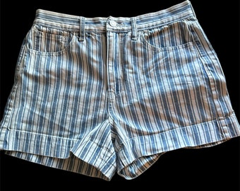 Vintage 90s American Eagle shorts Junior size 6 90s fashion 90s kid American eagle denim Striped shorts