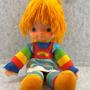 1983 Vintage Rainbow Brite 18" Doll Large size cuddle  Hallmark Mattel Excellent shape Rare review photos big rainbow brite babydoll