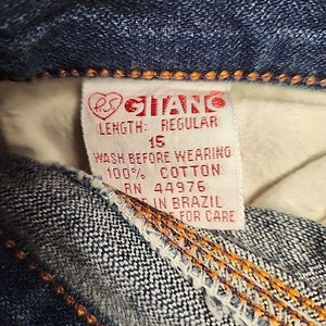 Vintage 80s jeans JUNIOR 15 fit like 11-13 PS Gitano dark wash jeans 80s jeans 80s costume 80s party gitano jeans image 5