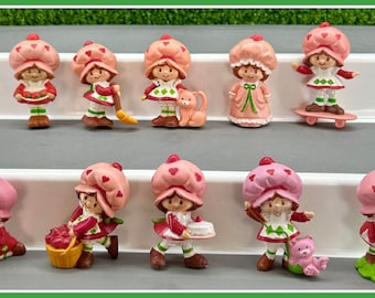 VOUS choisissez vintage Strawberry Shortcake PVC miniature des années 1980 American Greetings Strawberry Shortcake figurines pvc jouets pour enfants des années 80
