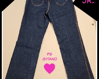 Vintage 80s jeans JUNIOR 15 fit like 11-13  PS Gitano dark wash jeans 80s jeans 80s costume 80s party gitano jeans