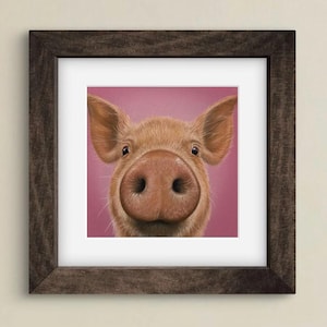 Greedy Pig - pig Print