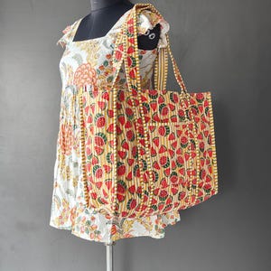 Fruit Printed Shoulder Bag Everyday Shopping Bag Cotton Quilted Boho Bag Women&#39;s Carry Bag Weekender Beach Tote Bag Travel Bag Gift For Her