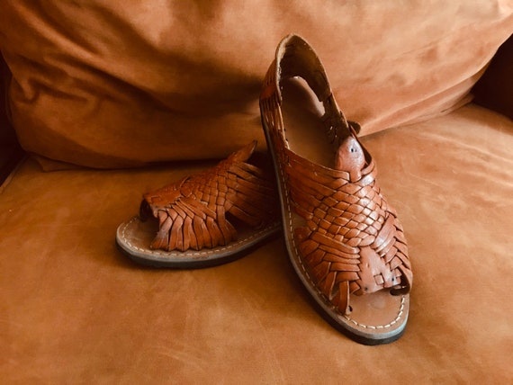 Vintage Leather Huaraches with Recycle Tire Soles