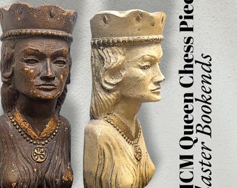 MCM Chess Piece Queens Bookends