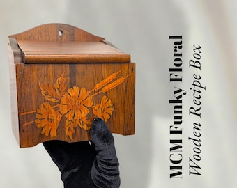 MCM Funky Floral Recipe Box