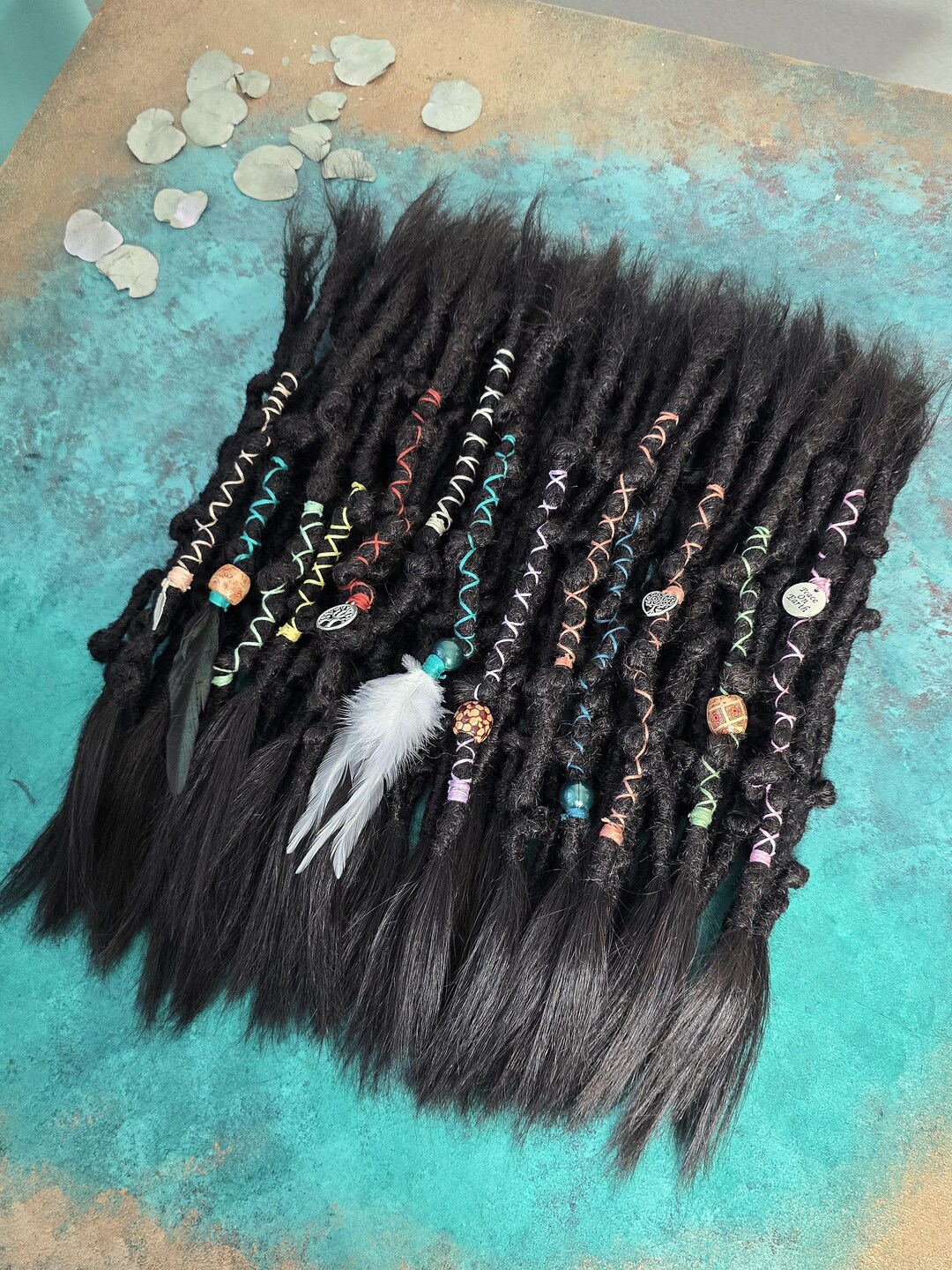 Dark Brown Human Hair Bumpy Texture Dreadlock Extensions , DE SE ...