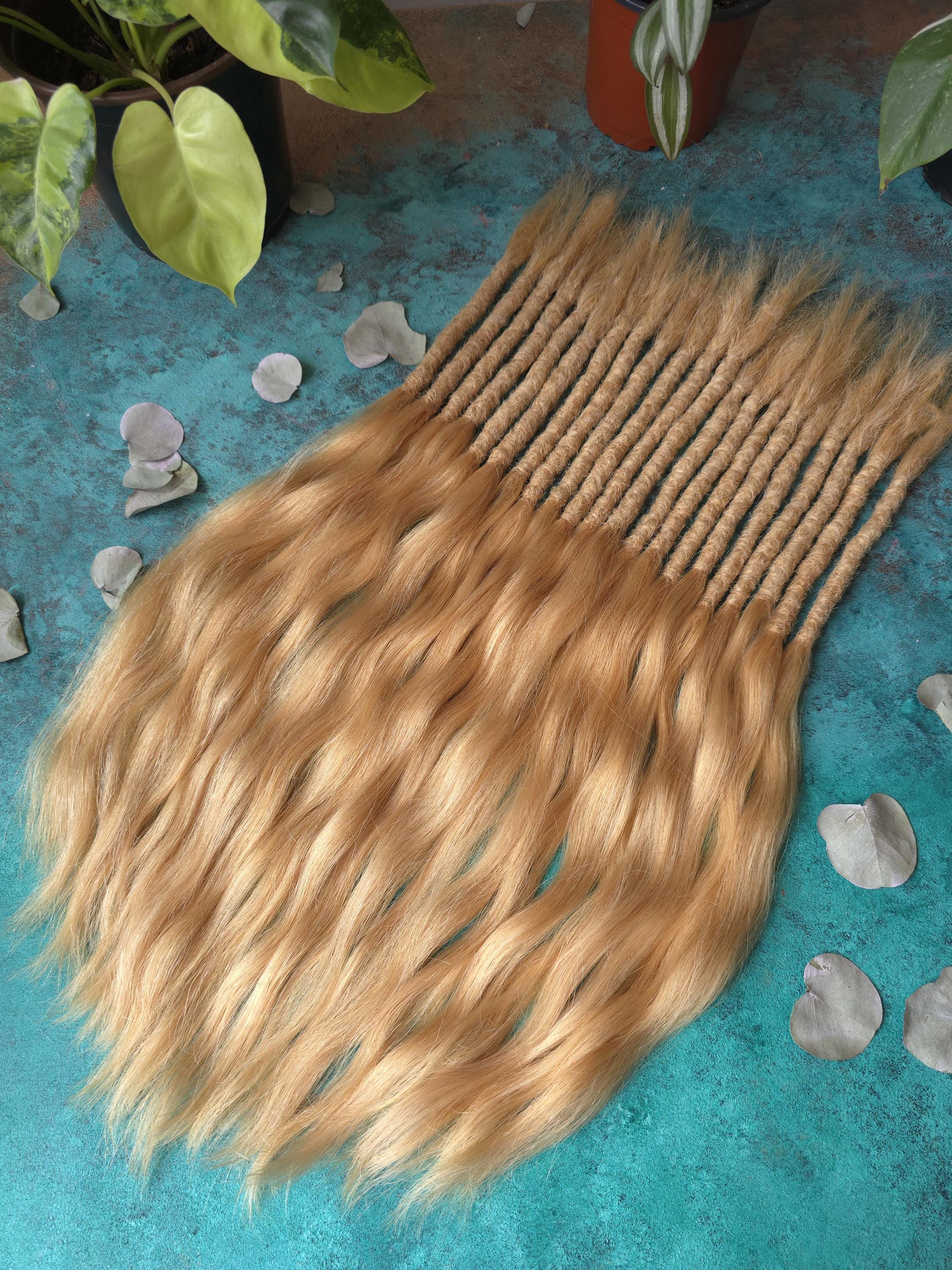 Honey Blonde Human hair Dreadlock extensions with luxury ends