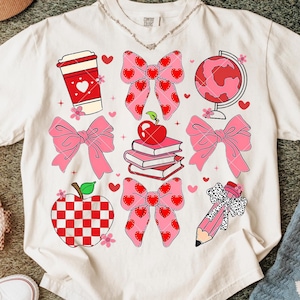 Pencil Coquette Bow PNG, Teacher Coquette Bow, Coquette bow png, Back to school, teacher appreciation, teacher shirt png, Coquette Pencil