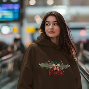Merry Christmas Hoodie Perfect for Festive Wear - Unisex Holiday Pullover Winter Hoodie
