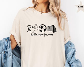 Camiseta de fútbol con colores cómodos, ideal para el día del partido de fútbol, ideal para mamás que aman el fútbol.