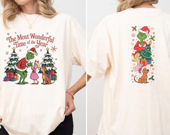 Comfort Colors® The Most Wonderful Time Of The Year Grinch T-Shirt, Grinchmas Shirt, Cindy Lou Christmas Shirt, Christmas Movie Sweatshirt