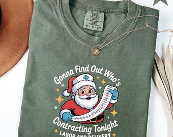 Labor and Delivery Nurse Christmas Shirt: Comfort Colors Holiday Group Tee