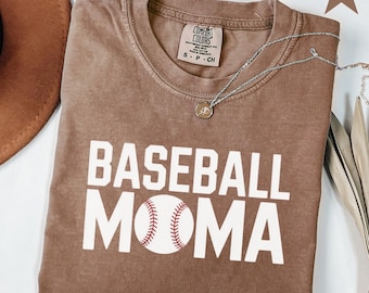 Comfort Colors® Women's Baseball Mama Tshirt For Game Day - Baseball Mom T-Shirt - Baseball Tee For Mother's Day Gift - Sports Mom Shirt
