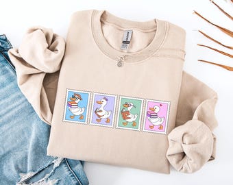 Camiseta de ganso para amantes de los libros, linda camiseta de ganso lector, camiseta de estética literaria, top acogedor para lectores, suéter estilo sello vintage