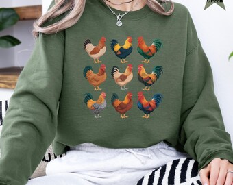 Christmas Chicken Thanksgiving Sweatshirt, Holiday Sweatshirt, trending now, S-2XL Hoddie Sweatshirt