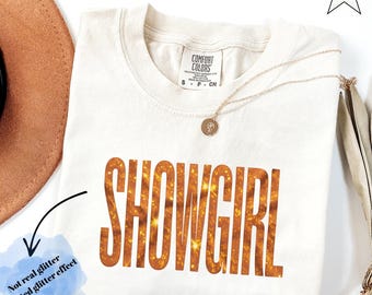 Comfort Colors® Showgirl Shirt for Fan, Orange Show Girl Shirt for Concert, Showgirl Era Tshirt Gift for Her, Country Music Fan Gift