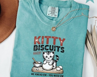Comfort Colors Cat Shirt, Funny Cat Shirt, Sourdough Shirt, Cat Meme Shirt, Cat T Shirt, Biscuit Shirt, Bakery Tee, Kitty Lover Gift Tee