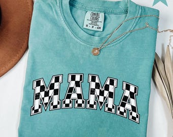 Camisa a cuadros con colores cómodos para mamá, regalo para mamá, camiseta retro para mamá, regalo para el Día de la Madre, camiseta vintage a cuadros para mamá, sudadera universitaria para mamá