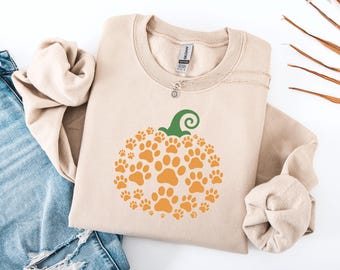 paw pumpkin shirt, paw print shirt, pumpkin dog shirt, dog halloween shirt,retro pumpkin, Halloween Shirt, Halloween Sweatshirt,Thanksgiving
