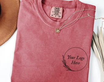 Comfort Colors® Custom Logo Shirts, Personalized Logo Shirt, Custom Design Shirt, Custom Text Shirt, Business Logo or Brand Logo T Shirt