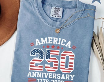 Camisa Comfort Colors® Celebrate 250th Anniversary: Camisas de América 1776-2026
