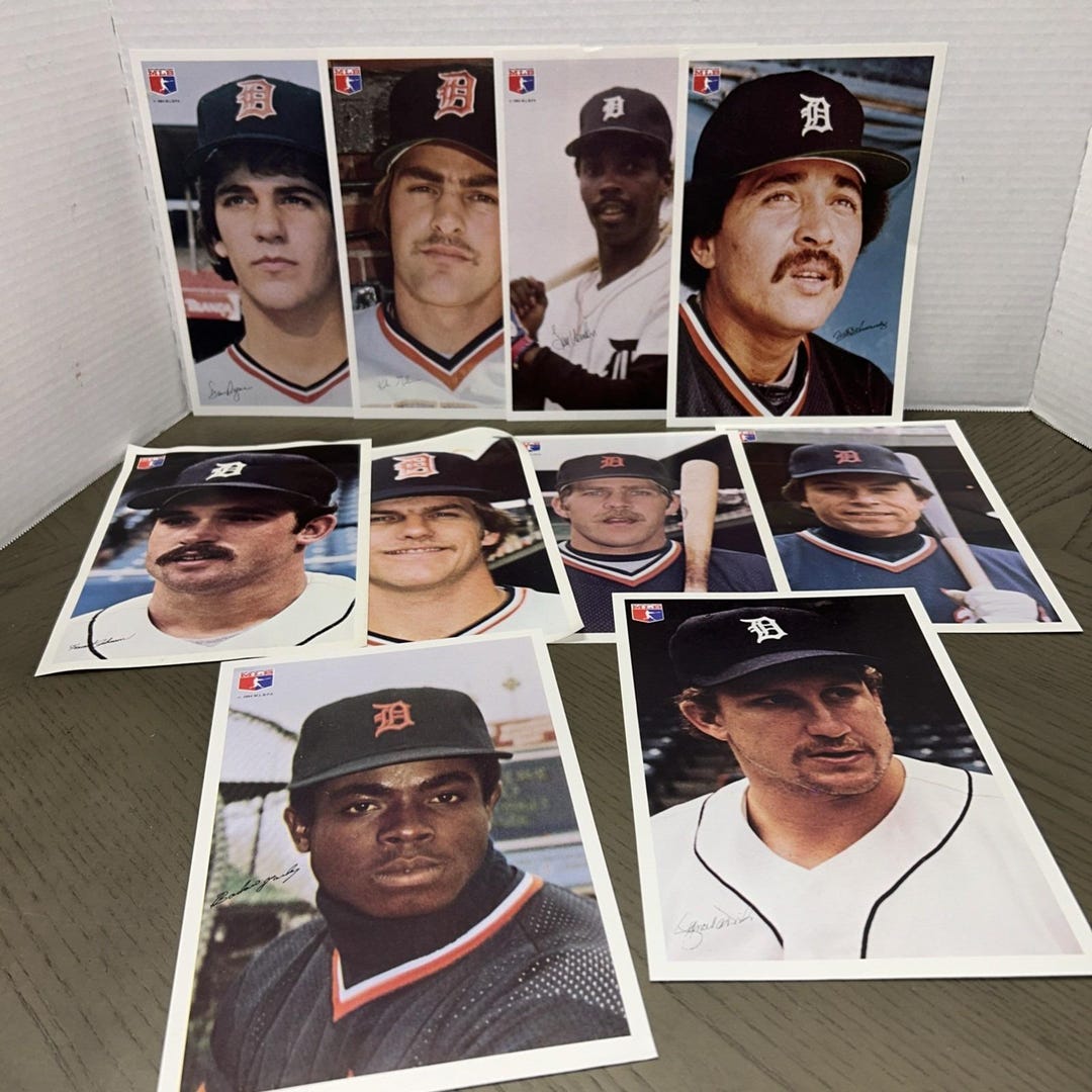 1984 Detroit Tigers 6x9 Baseball Photo Card Lot of 10 - Etsy