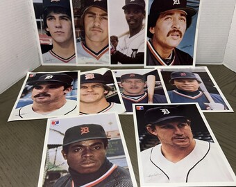 1984 Detroit Tigers 6x9 Baseball Photo Card Lot of 10 - Etsy