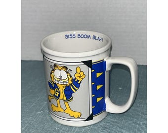 80年代のヴィンテージガーフィールドコーヒーマグ：ランチに出かける猫