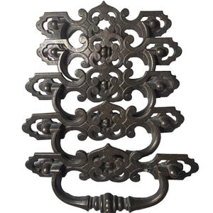 Bronze Drawer Pulls Vintage Desk Drop Bail Retro Set Of 5 Salvaged