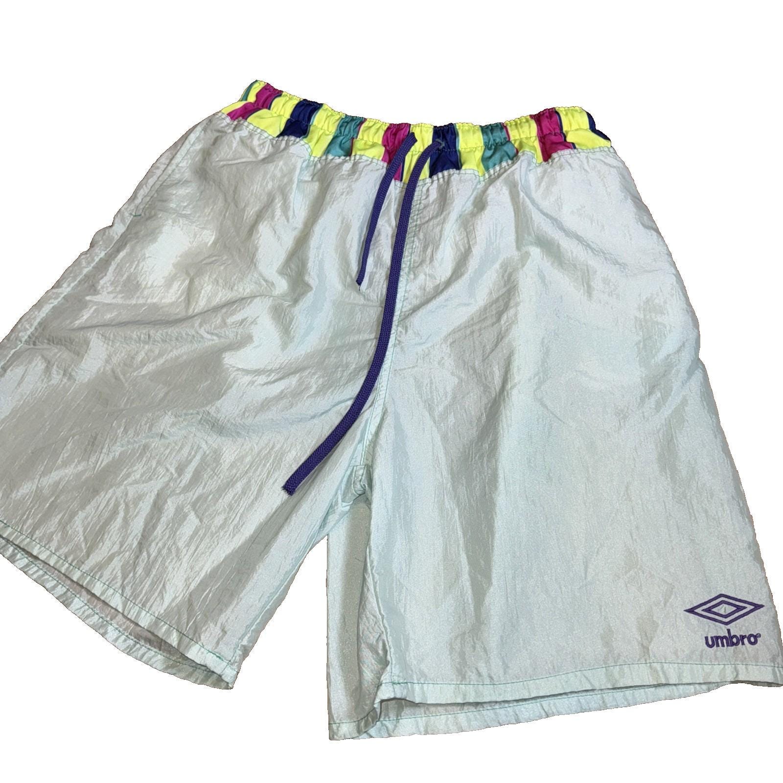 Vintage Umbro Shorts Mens XL Lightblue Made in USA 90s Athletic