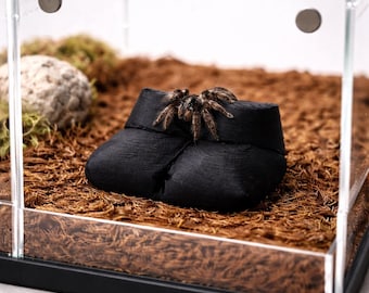 Cojín con forma de araña saltarina, decoración para recinto tipo puf, silla moderna impresa en 3D, hábitat de escalada para mini terrario de reptiles arborícolas.
