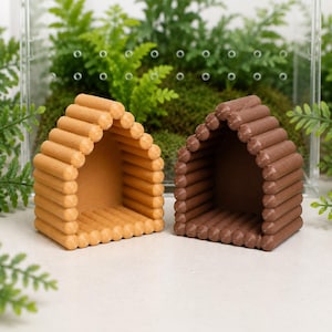 Magnetische huid in blokhutstijl voor springspinnen, natuurhuisje, decoratie behuizing, Cottagecore