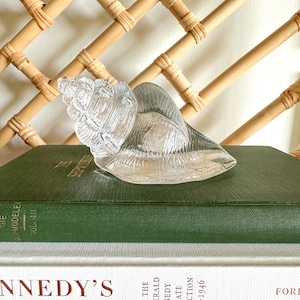 Glass Seashell Paperweight