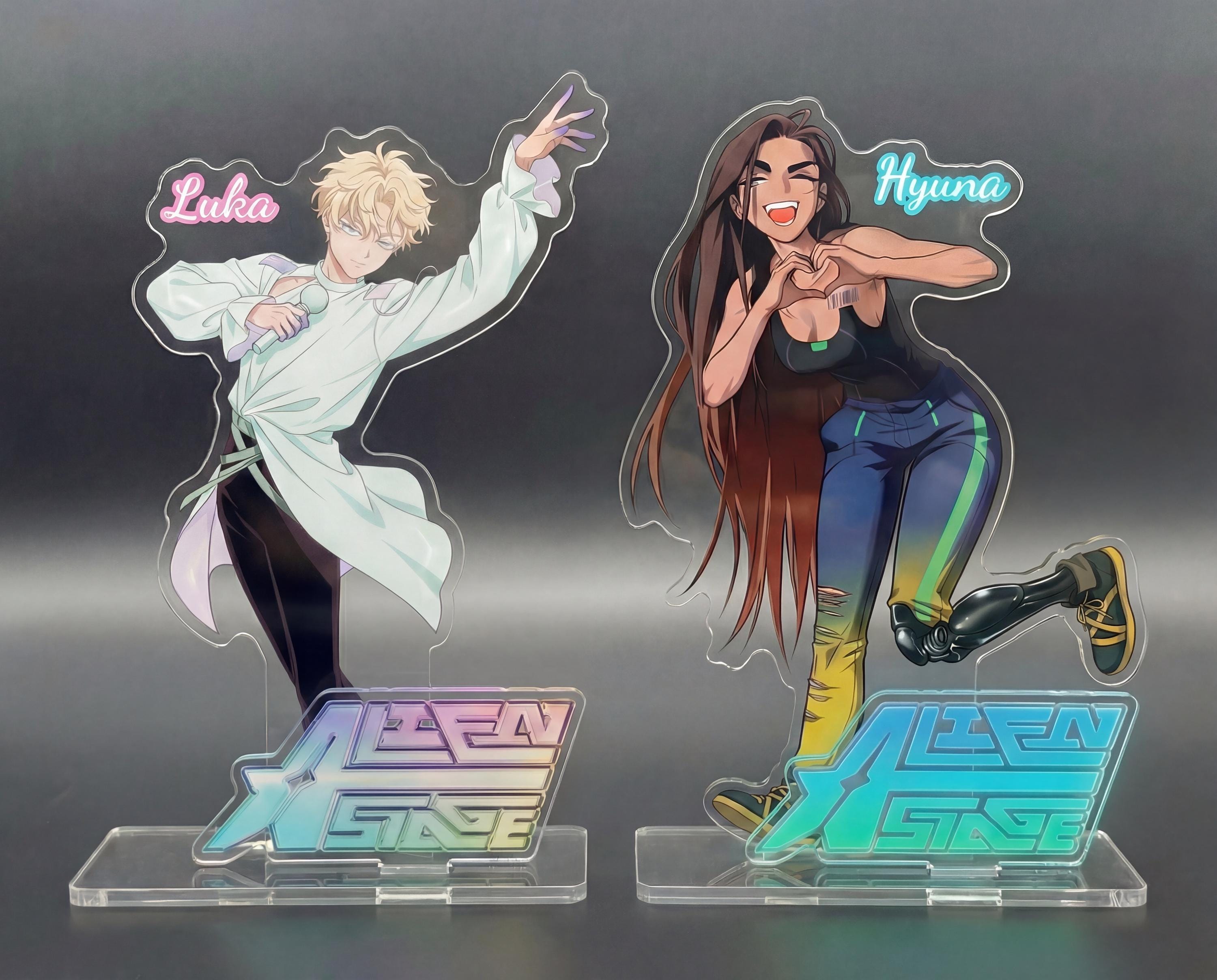 Alien Stage Style Acrylic Standee, Anime Fan Art Desk Display