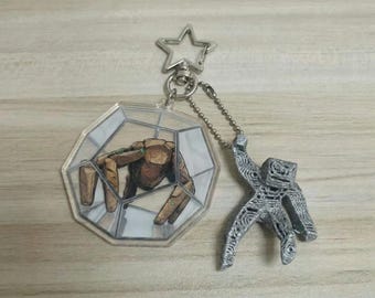 Llaveros acrílicos del Proyecto Ave María / Llaveros de Rocky / Fan art de Amaze / Mini figura de Grace