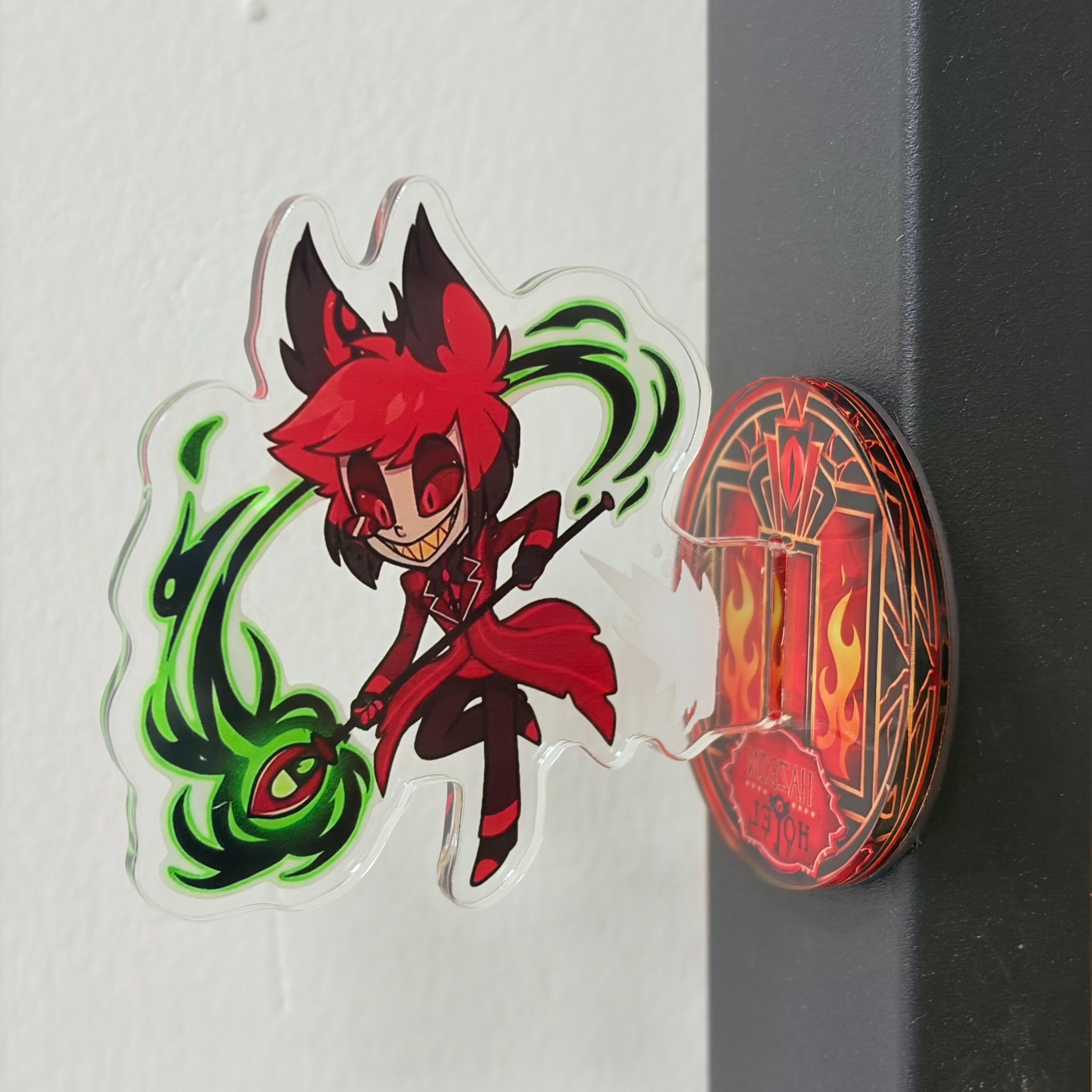 Hazbin Hotel Alastor Fridge Magnet Standee, Chibi Alastor Acrylic